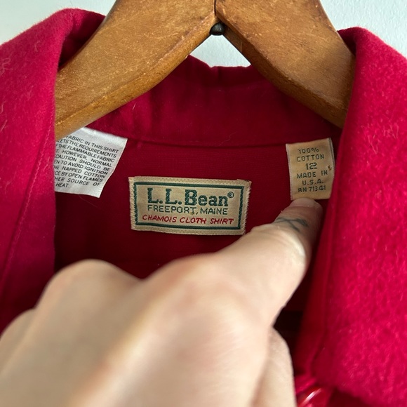 Vintage LLBean Timberline Shirt from the 1980'S to 1990s, made in the USA, men's size L. cotton gray type Vintage Second Hand main image 0